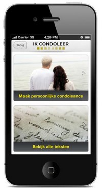 ‘ik condoleer’, een nieuwe App
