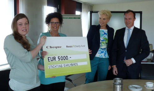 Donatie voor Stichting Earlybirds Vlinderkindjes Apeldoorn